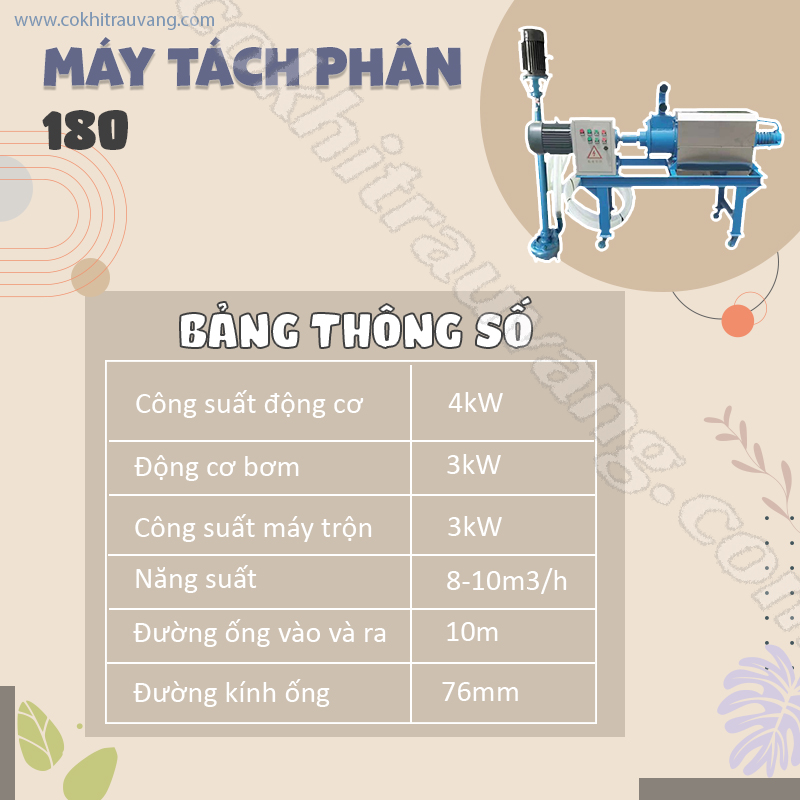 Thông số máy ép phân 